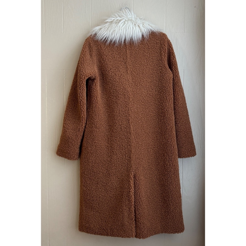 Show Me Your MuMu Stay Warm Faux Fur Collar Teddy Sherpa Chic Coat Jacket - Picture 15 of 16